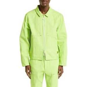 Advisory Board Crystals Abc. 123. Diamond Stitch Harrington Green Jacket Size XL